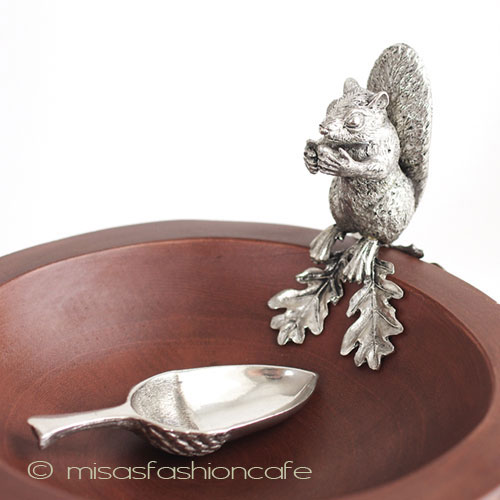 （画像用） リスと木製のボウル再販！ スプーン付き　（大）