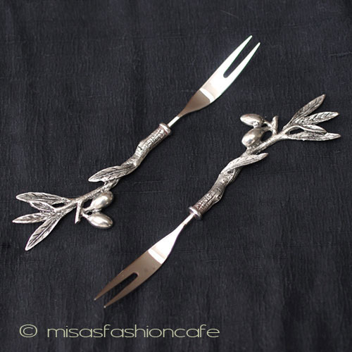 （画像用） オリーブ フォーク（２本セット）