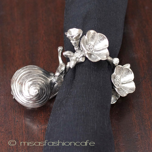 （画像用） カタツムリと花２個セット ナプキンリング 再販！