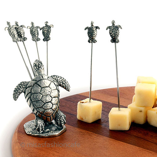 （画像用） 親子の海亀　セット ピックフォーク６本