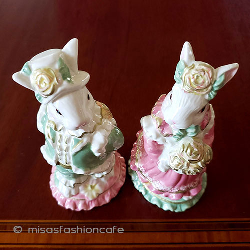 （画像用） ラビットうさぎ夫婦（花束） 塩コショウ調味料セット