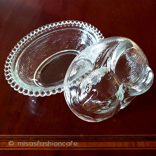 （画像用） ラビット・うさぎ（大） 蓋付き容器ガラスボウル