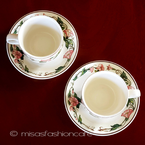 （画像用） ビレロイ＆ボッホ　朝顔の花 カップ＆ソーサー2セット