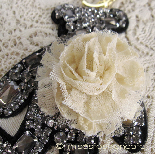 （画像用） クマさんチャーム 　クリスタル・フラワー（大）