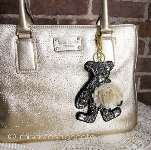 （画像用） クマさんチャーム 　クリスタル・フラワー（大）