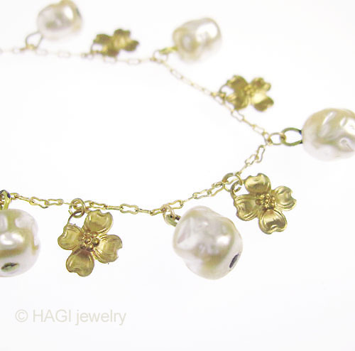 （画像用） HAGI ブレスレット ハナミズキ バロックパール