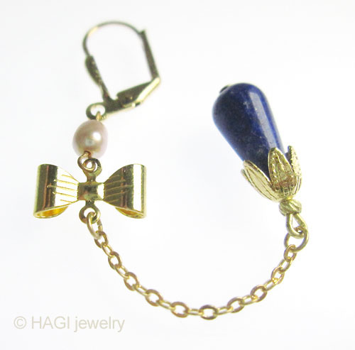 （画像用） HAGI ピアス・イヤリング つぼみ　ラピス 　