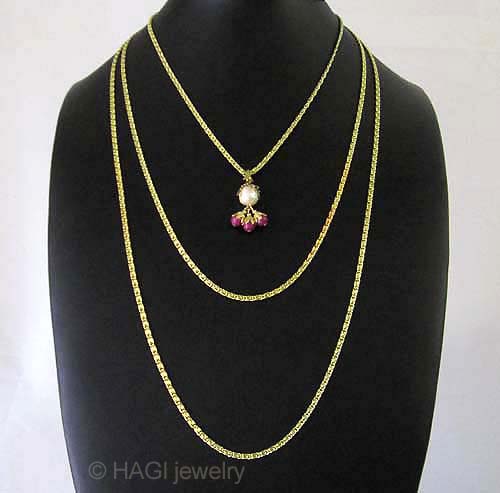 （画像用） HAGI ネックレス あざみの花・3連