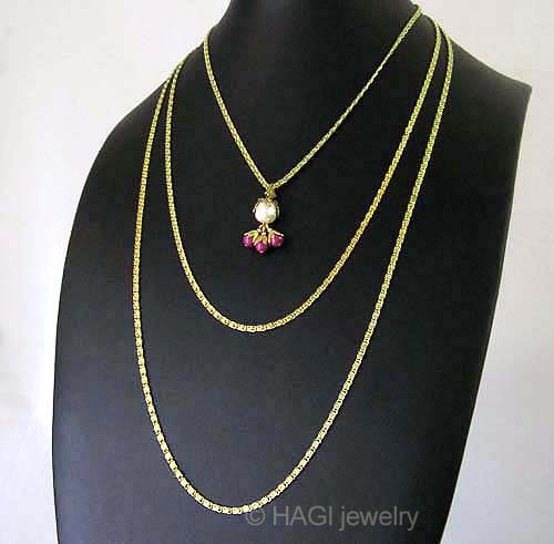 （画像用） HAGI ネックレス あざみの花・3連