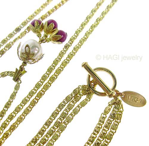 （画像用） HAGI ネックレス あざみの花・3連