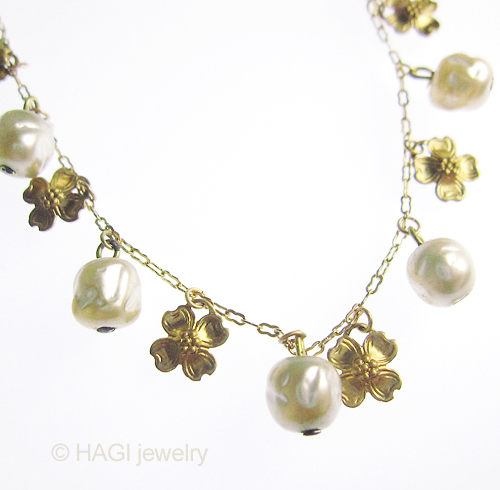（画像用） HAGI ネックレス ハナミズキ バロックパール