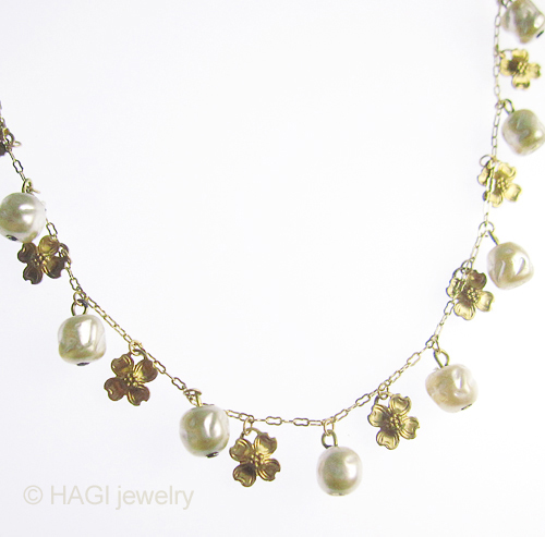 （画像用） HAGI ネックレス ハナミズキ バロックパール