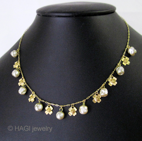 （画像用） HAGI ネックレス ハナミズキ バロックパール