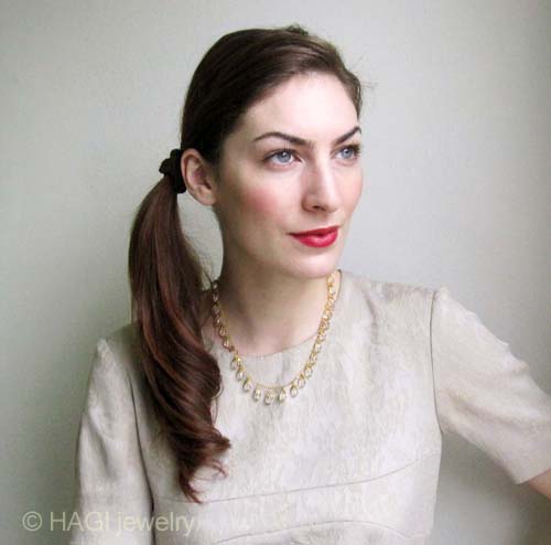 （画像用） HAGI ネックレス クリスタルの朝露