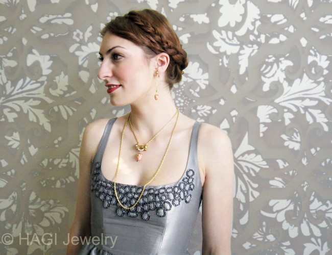 （画像用） HAGI ネックレス 　リボン ベリー　2連