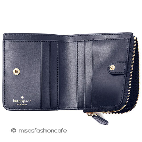 （画像用） ケイトスペード　箱付き キラキラ二つ折りお財布