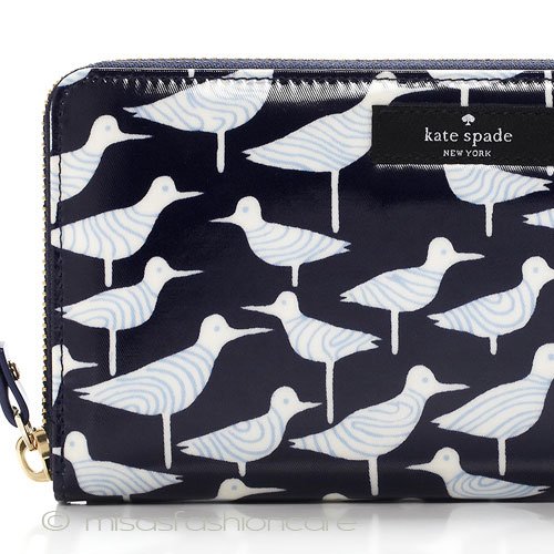 （画像用） ケイトスペード お財布　ネイビーｘ鳥