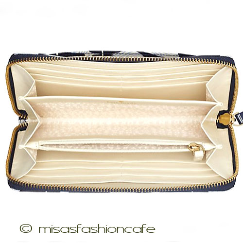 （画像用） ケイトスペード お財布　ネイビーｘ鳥