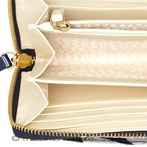 （画像用） ケイトスペード お財布　ネイビーｘ鳥