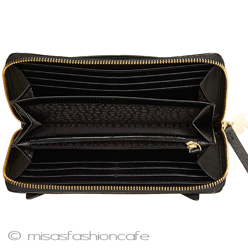 （画像用） ケイトスペード　長財布 猫ねこ　ビジューの鼻♡