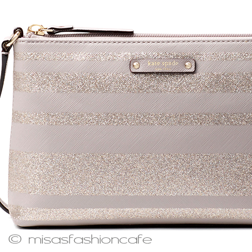 （画像用） ケイトスペード　バッグ キラキラ　ストライプ