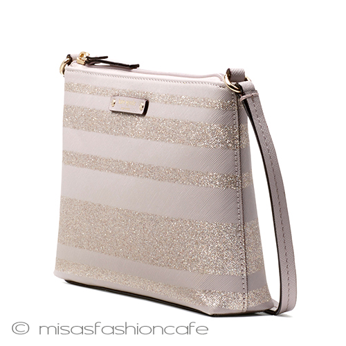 （画像用） ケイトスペード　バッグ キラキラ　ストライプ