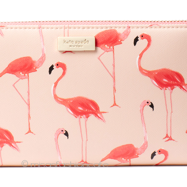 （画像用） ケイトスペード　長財布 フラミンゴ
