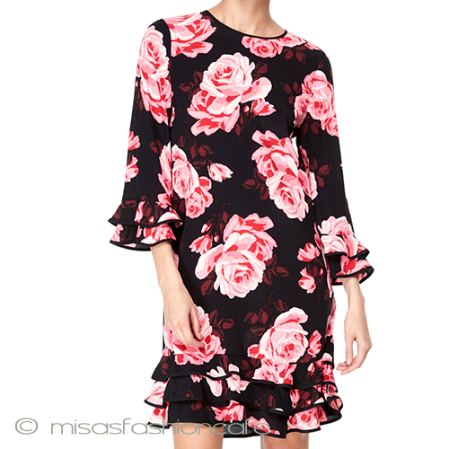 （画像用） ケイトスペード　ドレス ローズ花柄ワンピース