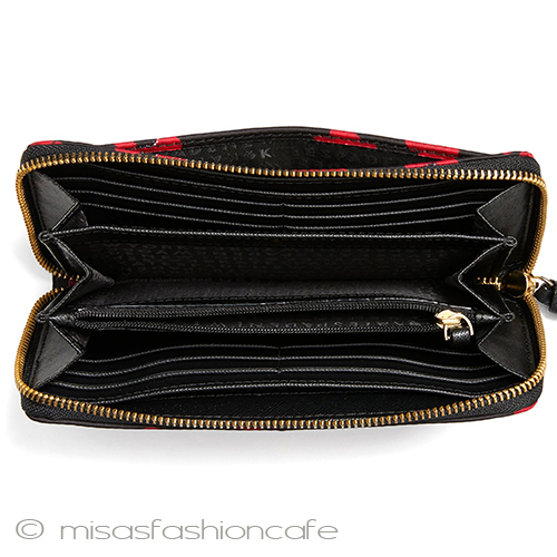 （画像用） ケイトスペード　長財布 ポピーの花柄