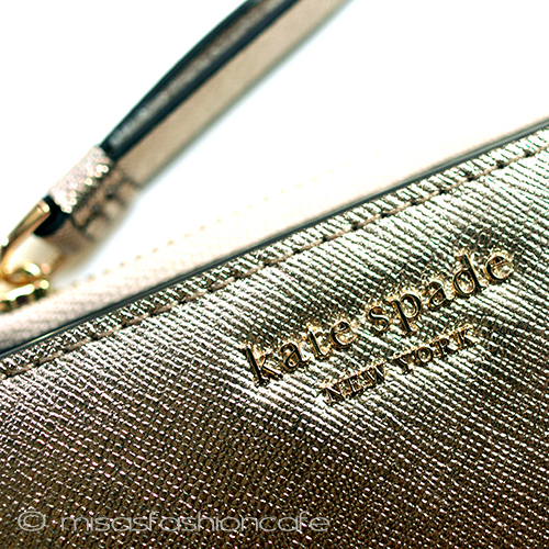 （画像用） ケイトスペード　お財布 二つ折り　ゴールド