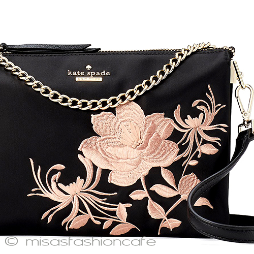 （画像用） ケイトスペード　お花刺繍 ハンドショルダーバッグ