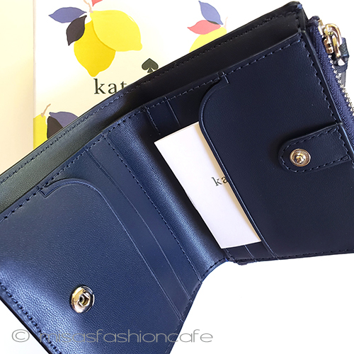 （画像用） ケイトスペード　お財布 二つ折りレモン　箱付