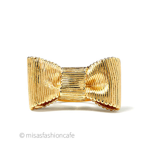 （画像用） ケイトスペード　リング ゴールド　リボン　指輪