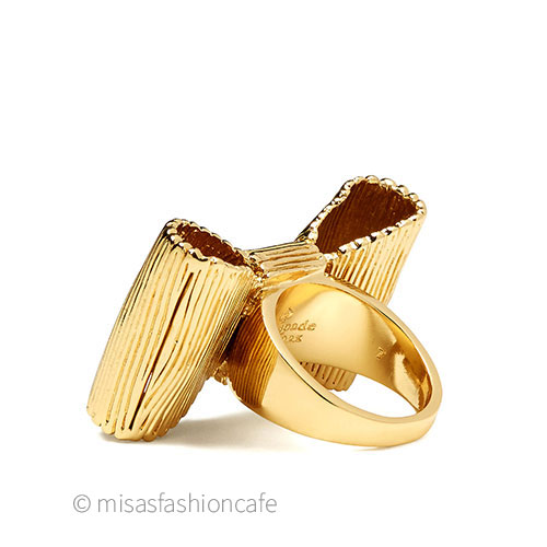 （画像用） ケイトスペード　リング ゴールド　リボン　指輪