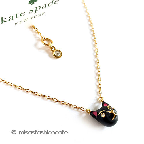 （画像用） ケイトスペード　NY 猫ねこ　ネックレス