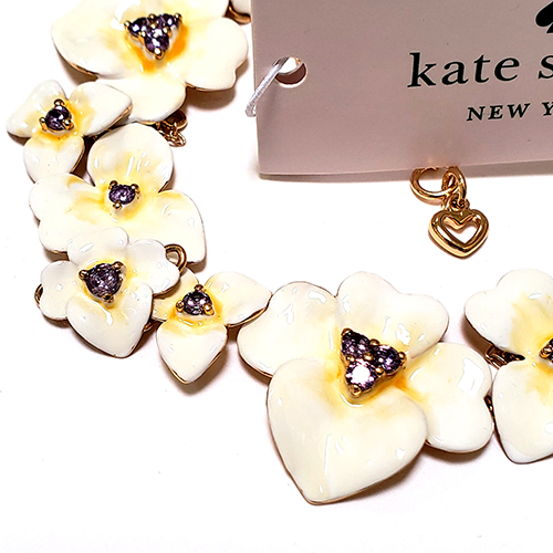 （画像用） ケイトスペード　ネックレス スペード型のフラワービジュー