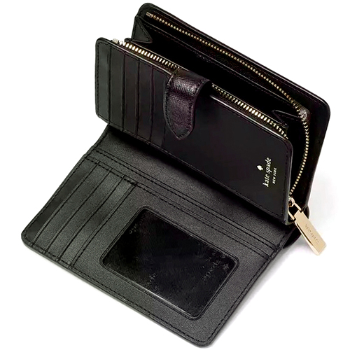 （画像用） ケイトスペードお財布 ローズ花柄２つ折り