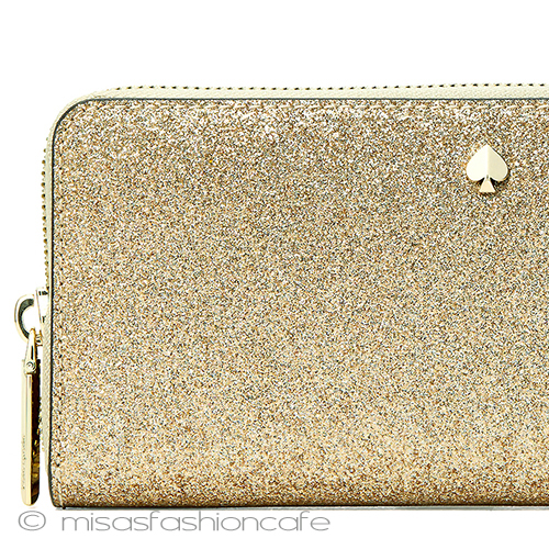 （画像用） ケイトスペード　長財布 ゴールド・グリッター