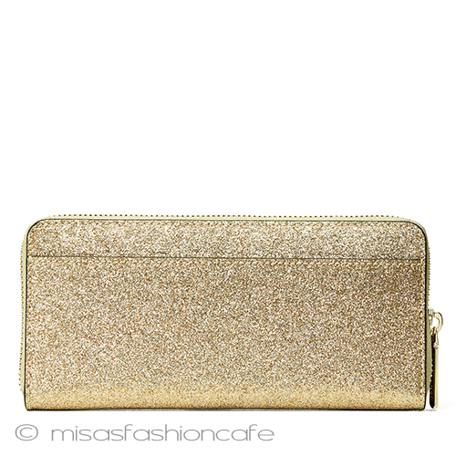 （画像用） ケイトスペード　長財布 ゴールド・グリッター
