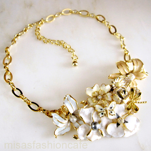 （画像用） パステル フラワーガーデン 　KJL お花畑　ネックレス