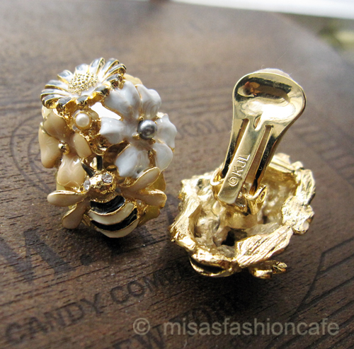 （画像用） パステル フラワーガーデン KJL ミツバチ イヤリング