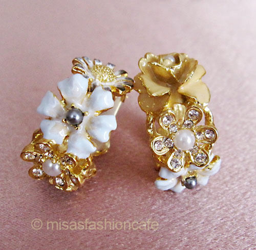 （画像用） パステル フラワーガーデン KJL フープ イヤリング