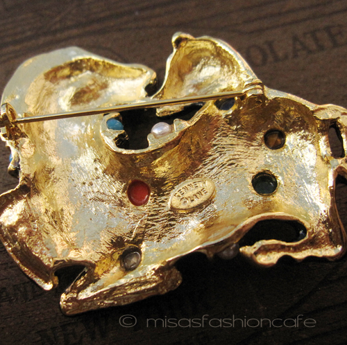 （画像用） KJL ブローチ　馬の親子