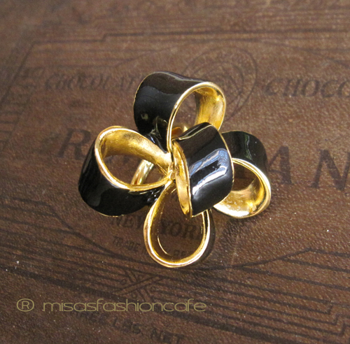 （画像用） KJL リング　りぼん 　ブラック