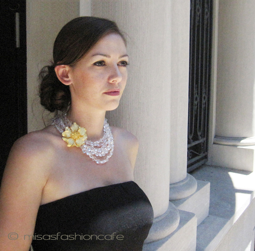 （画像用） KJL ネックレス 野ばら　7連クリスタル