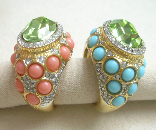 （画像用） KJL リング ぺリドット コーラル