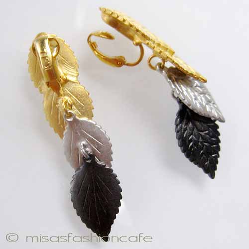 （画像用） KJL3色リーフイヤリング