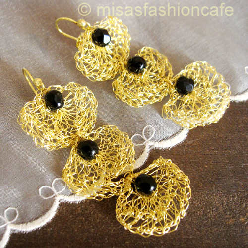 （画像用） Lavish ピアス　 18Kgp クロシェ・ロング