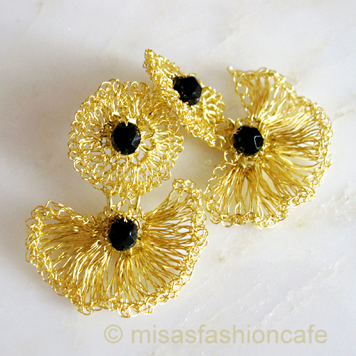 （画像用） Lavish ピアス　 18Kgp クロシェ・フローラル