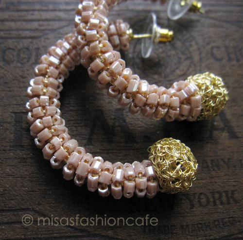 （画像用） Lavish ピアス　 18Kgp フープ・ピンク